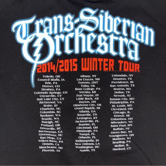 Vintage Y2K Trans-Siberian Orchestra Official Tour T-Shirt Size Large - Picture 7 of 13